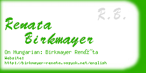 renata birkmayer business card